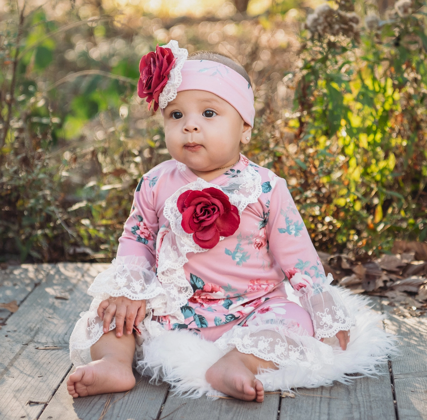 Mauve Garden Criss Cross Set